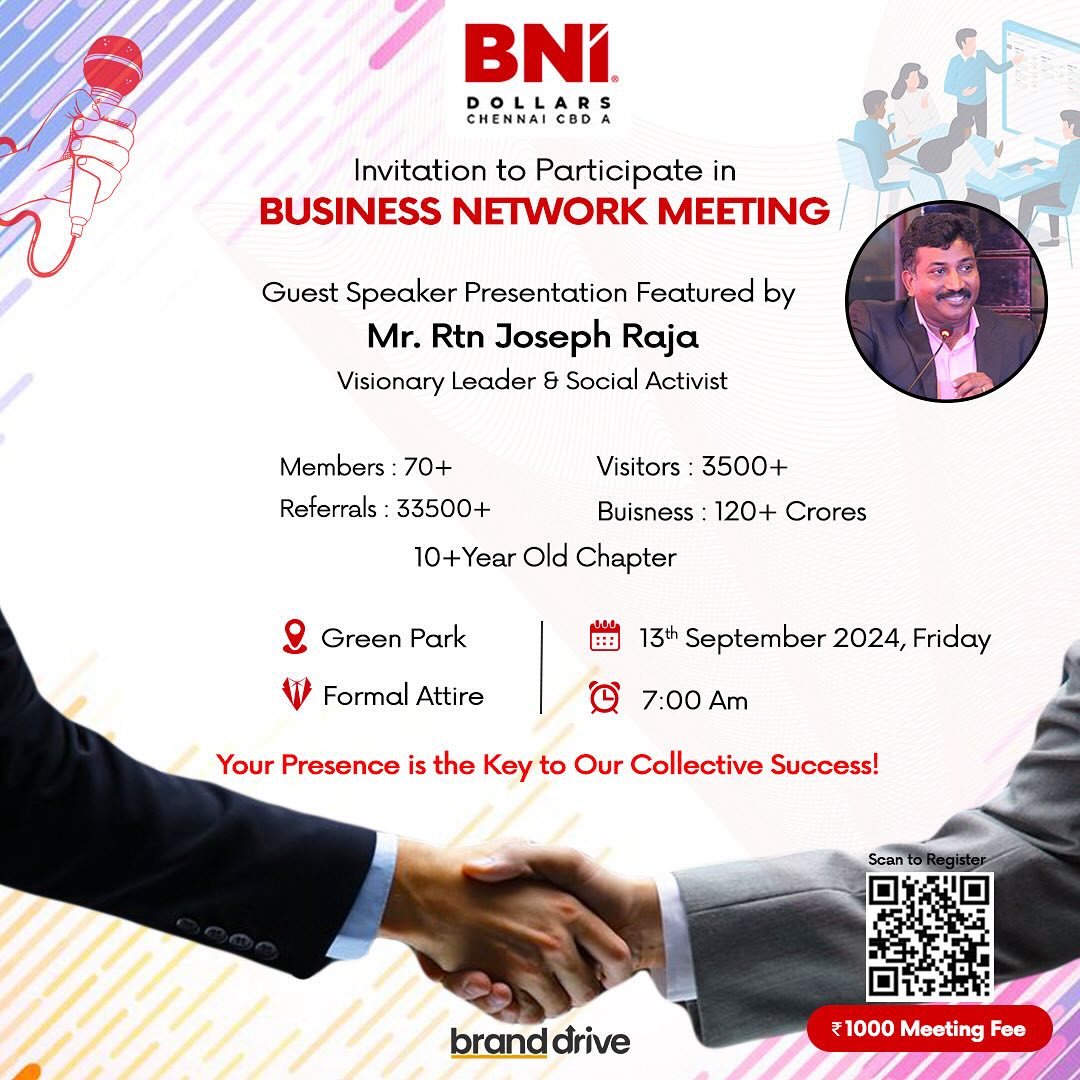 BNI Dollars - 🌟 Meet Rtn Joseph Raja – Visionary Leader &... | Facebook