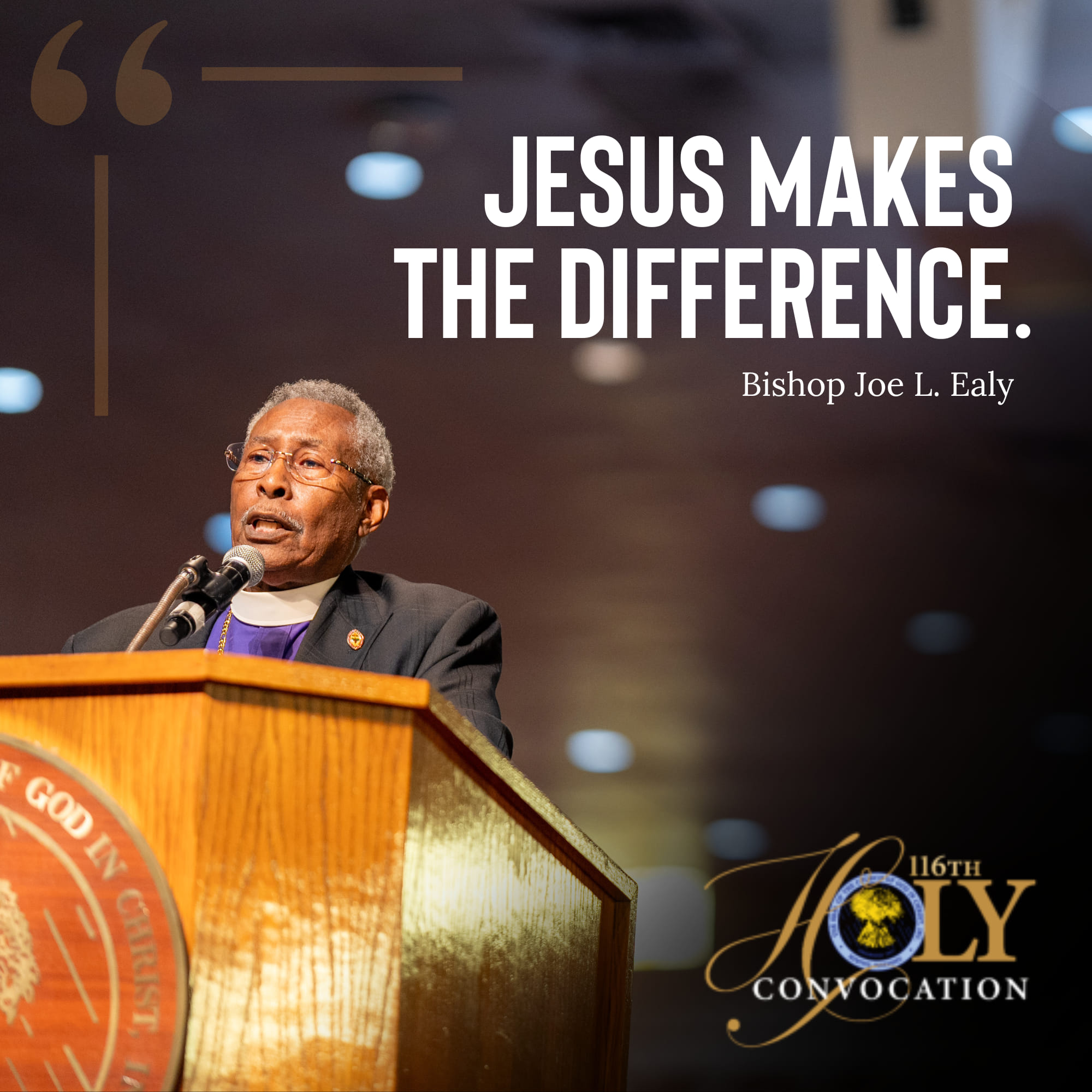 Church - Bishop Joe L. Ealy reminded us that Jesus Makes the Difference ...