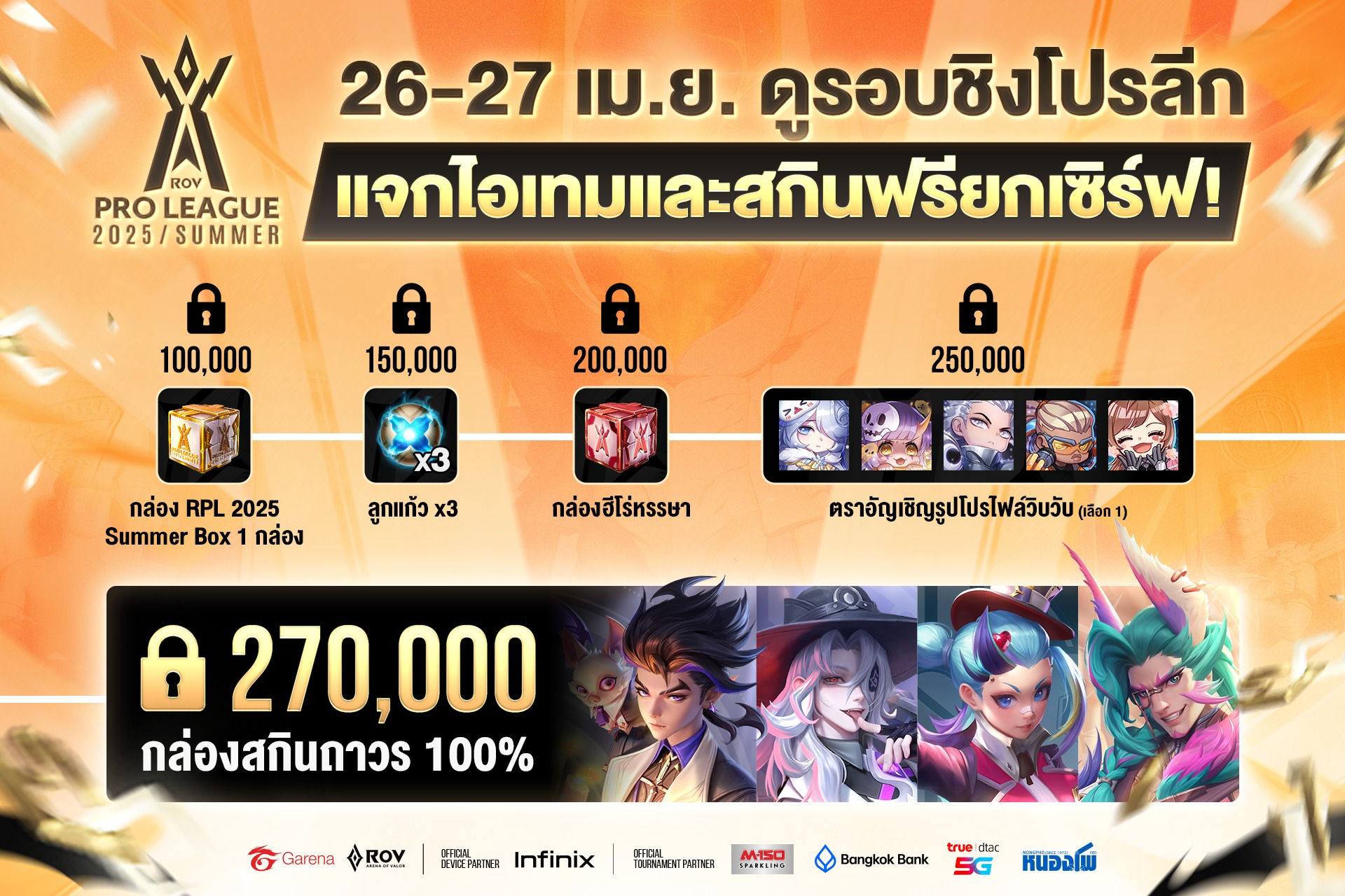 Garena - 26-27 เม.ย.นี้ ดูแข่งรอบชิง RPL 2025 Summer🏆 คนดูครบ RoV แจกไอ ...