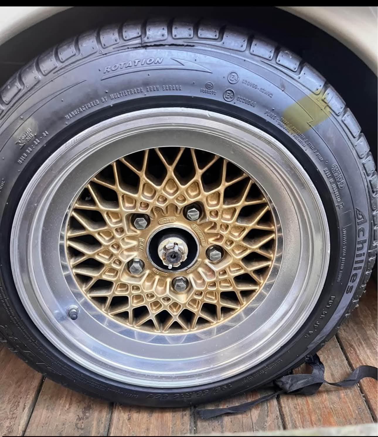 BBS 15 inch rims with Bridgestone Potenza re-71rs tires