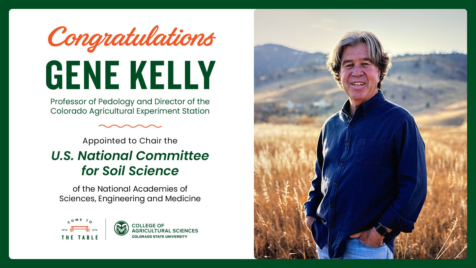 Colorado - Eugene Kelly, professor of pedology at Colorado State ...