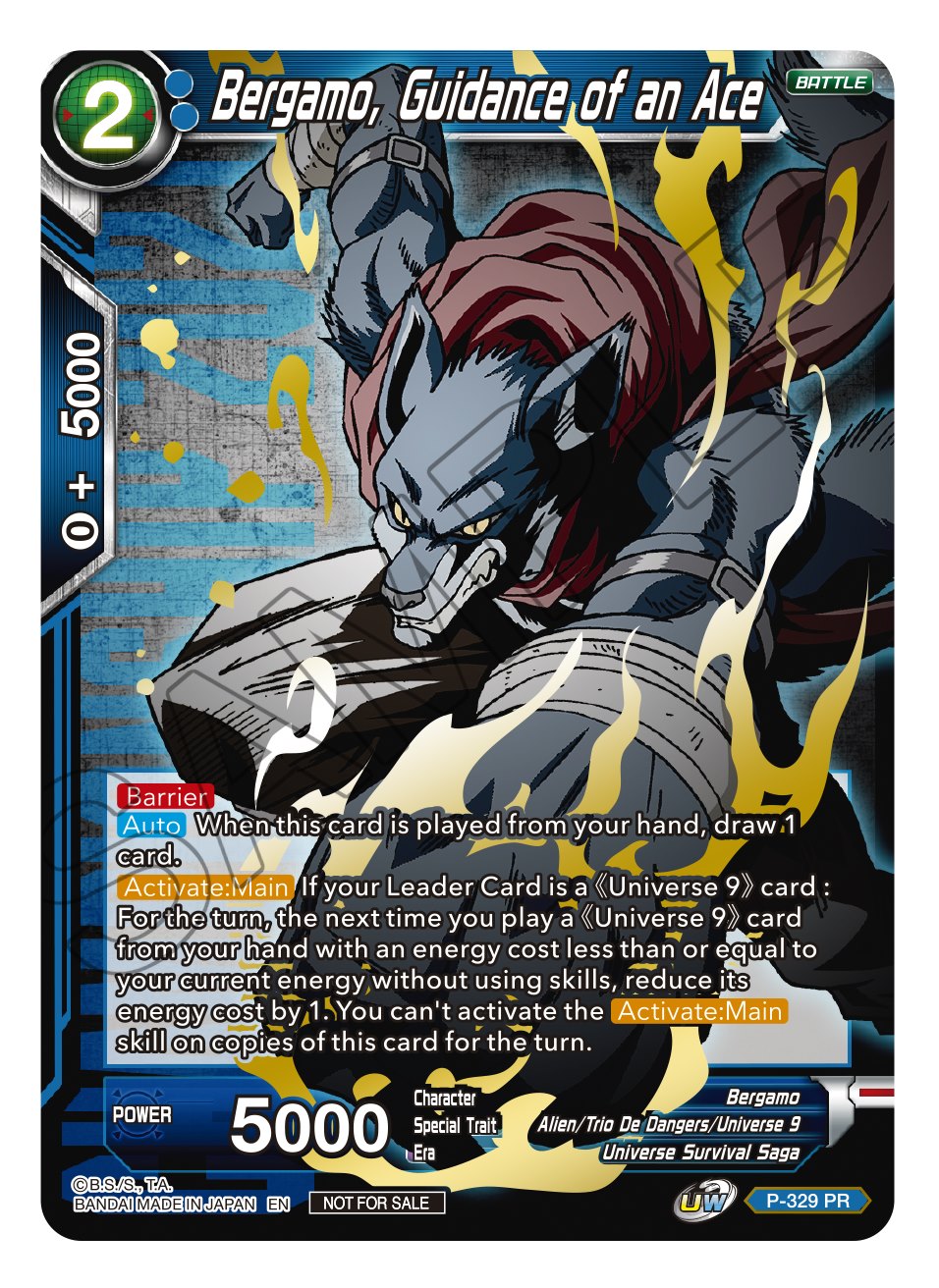 dragon ball super card game bergamo - B03 - Cross Worlds - Burgeoning Power Mint / near mint condition trading card Bergamo // Bergamo, Résurrection vicieuse