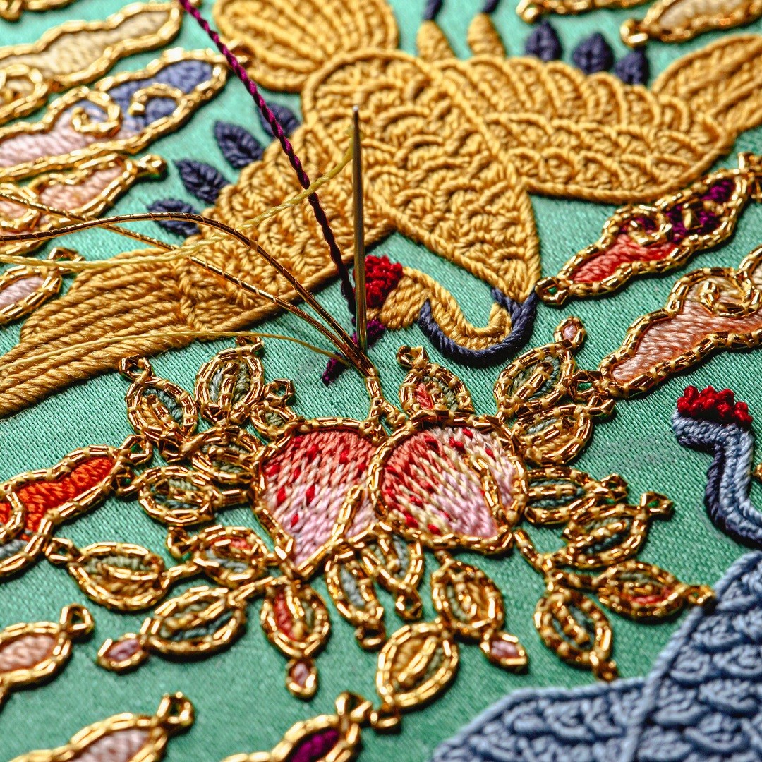 Korean embroidered artefacts by Heehwa Jo