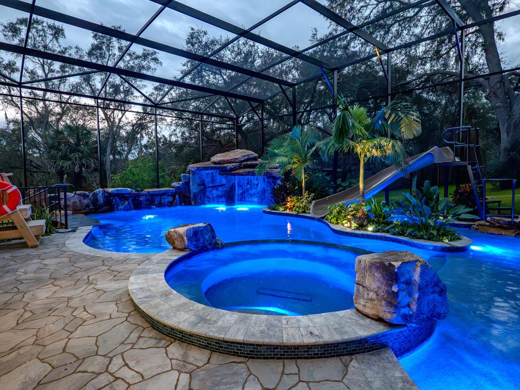 Insane Pool recently completed in... - Lucas Lagoons Design