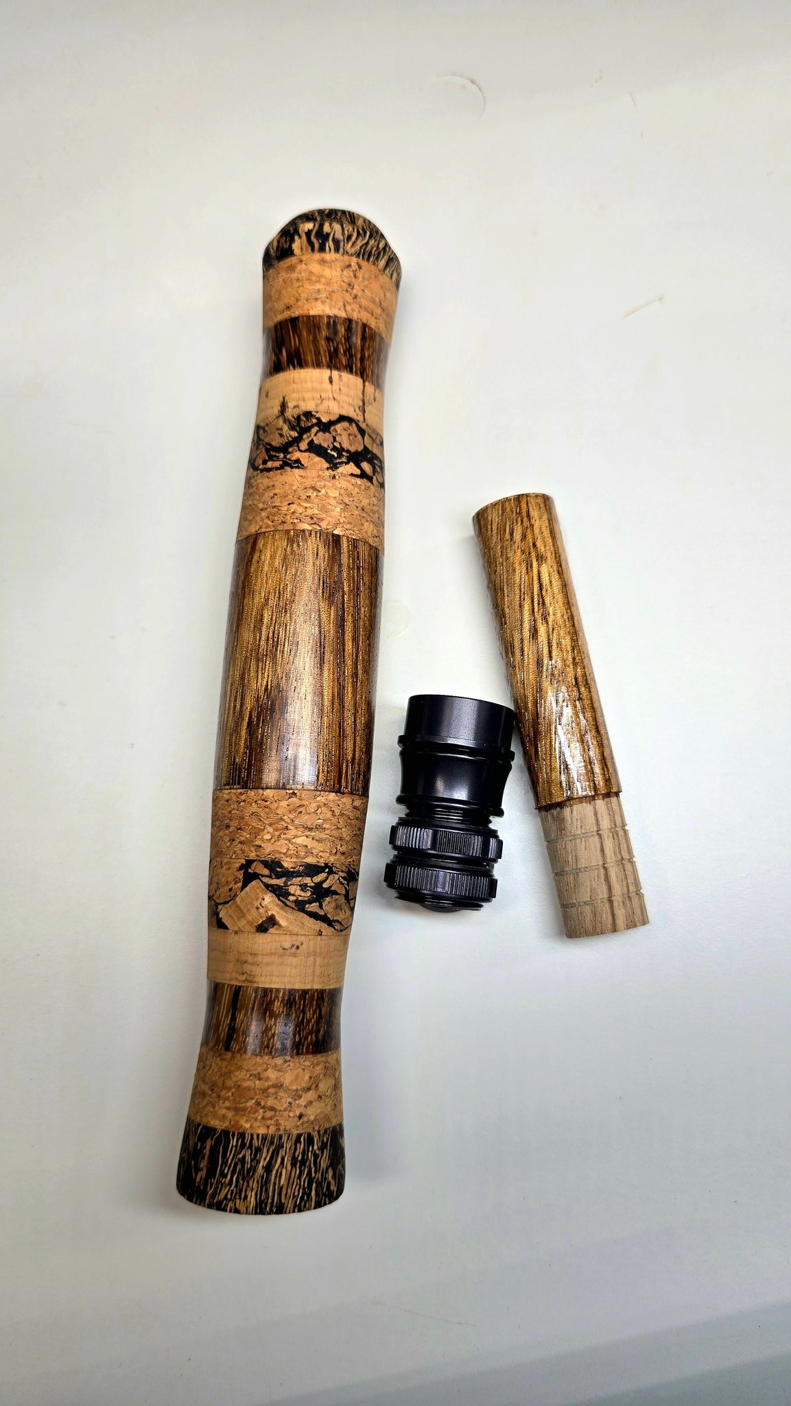custom wood fishing rod handles PRE-ORDER Hand Made Wooden Optic Micro Rods w/ Hand Spool  Creek Life Lure Co colored aluminum rod tube with collar and personalized rod information sticker Western Grip Handle Kit -