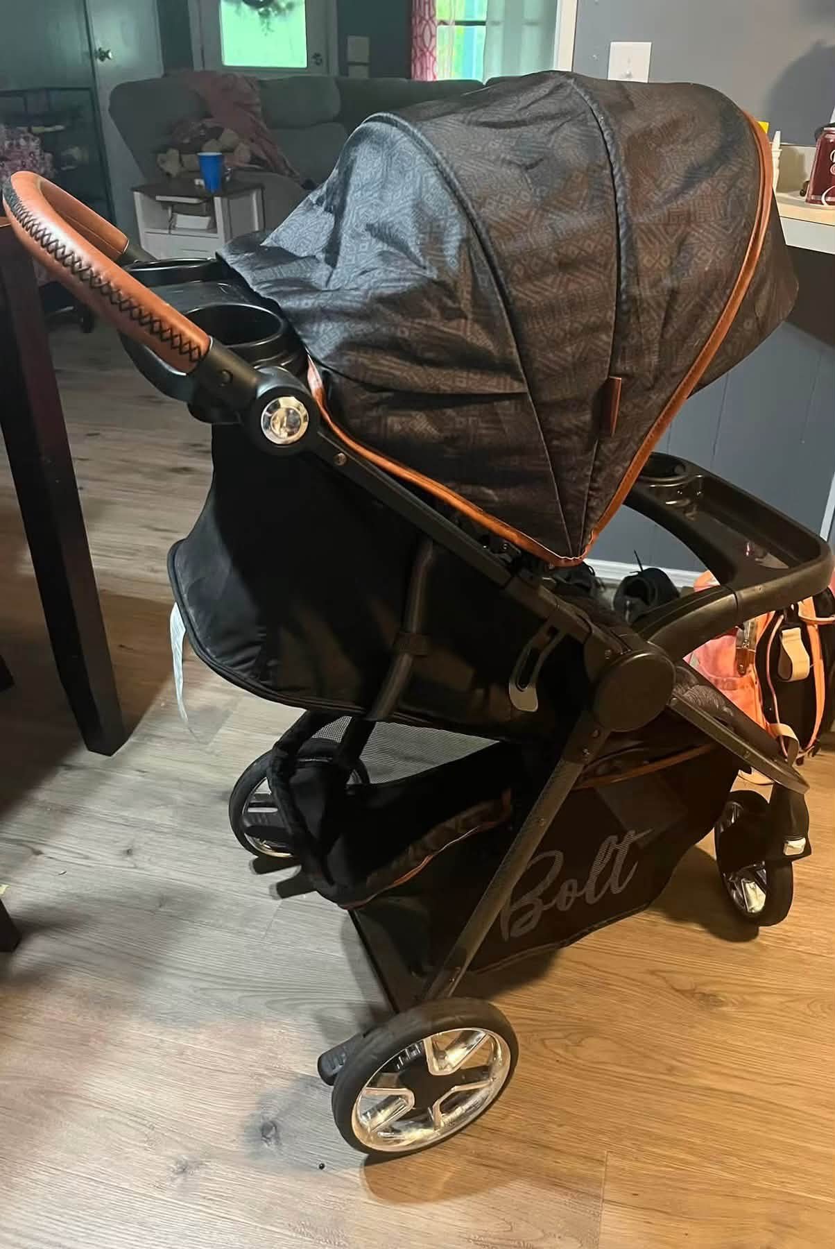 car seat stroller and bassinet Orbit Baby Minimum Head Circumference-52 Color:Declan (Oat Mélange/Silver/Chestnut Leather) flat space—perfect for newborn Customized Drawstring Cast Net