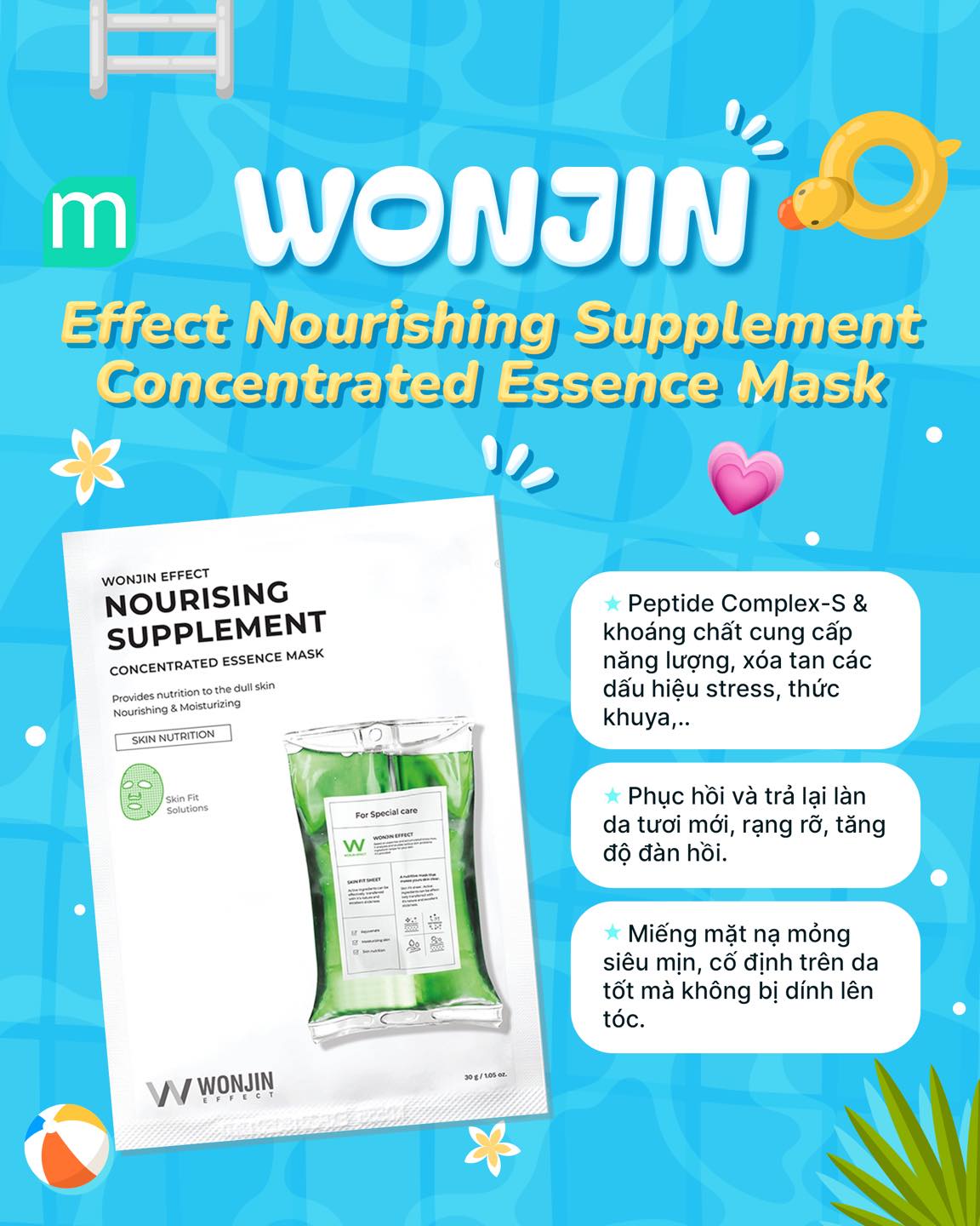 WONJIN Effect Nourising Supplement Mask - M t N Wonjin Cung C p N ng L ng, Ph c H i Chuy n S u 30g