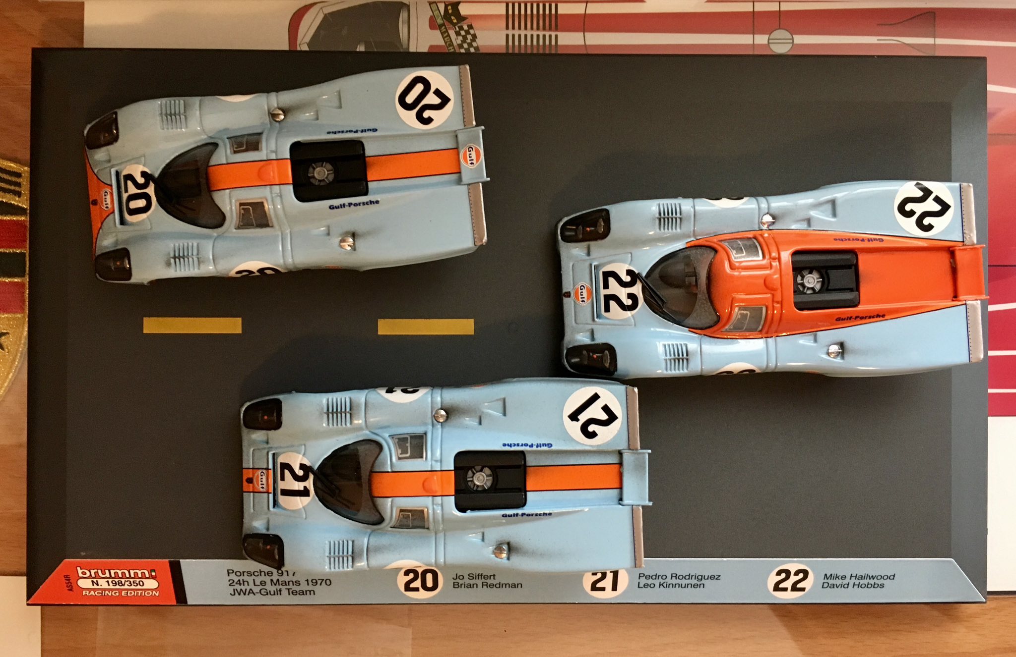 Brumm Porsche 917K 24H Le Mans 1970 JWA-Gulf team diecast model