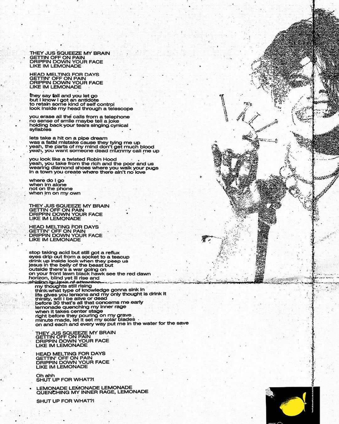 Yungblud Perú - Dom publicó la letra de #Lemonade en su... | Facebook