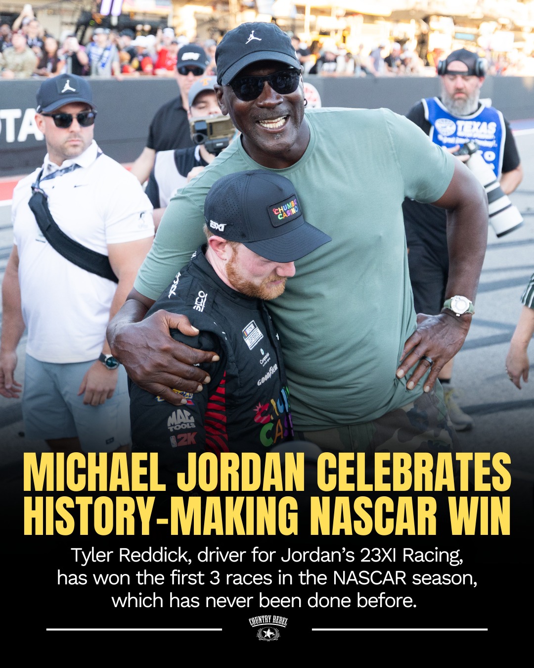 Classic - Michael Jordan, the proud owner of 23XI Racing, celebrated ...