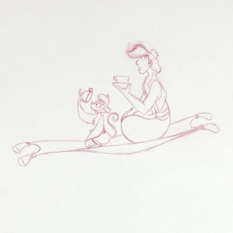 Aladdin animation drawings (Walt Disney, 1992).
