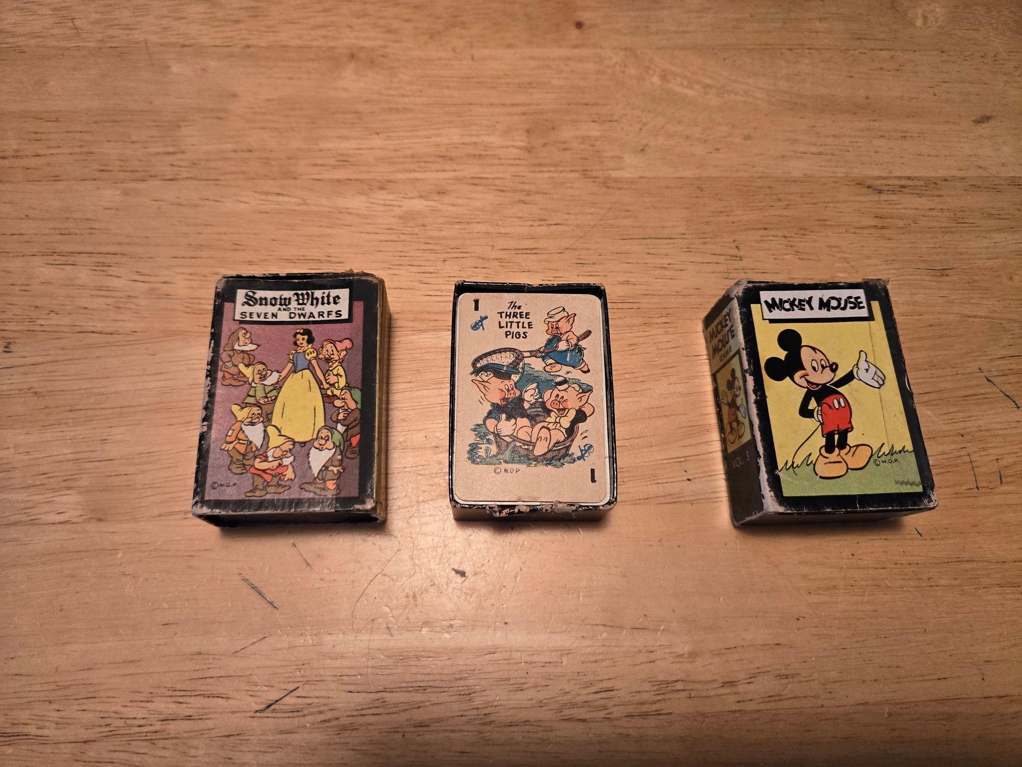 What are these vintage Disney card sets from the 1940s?