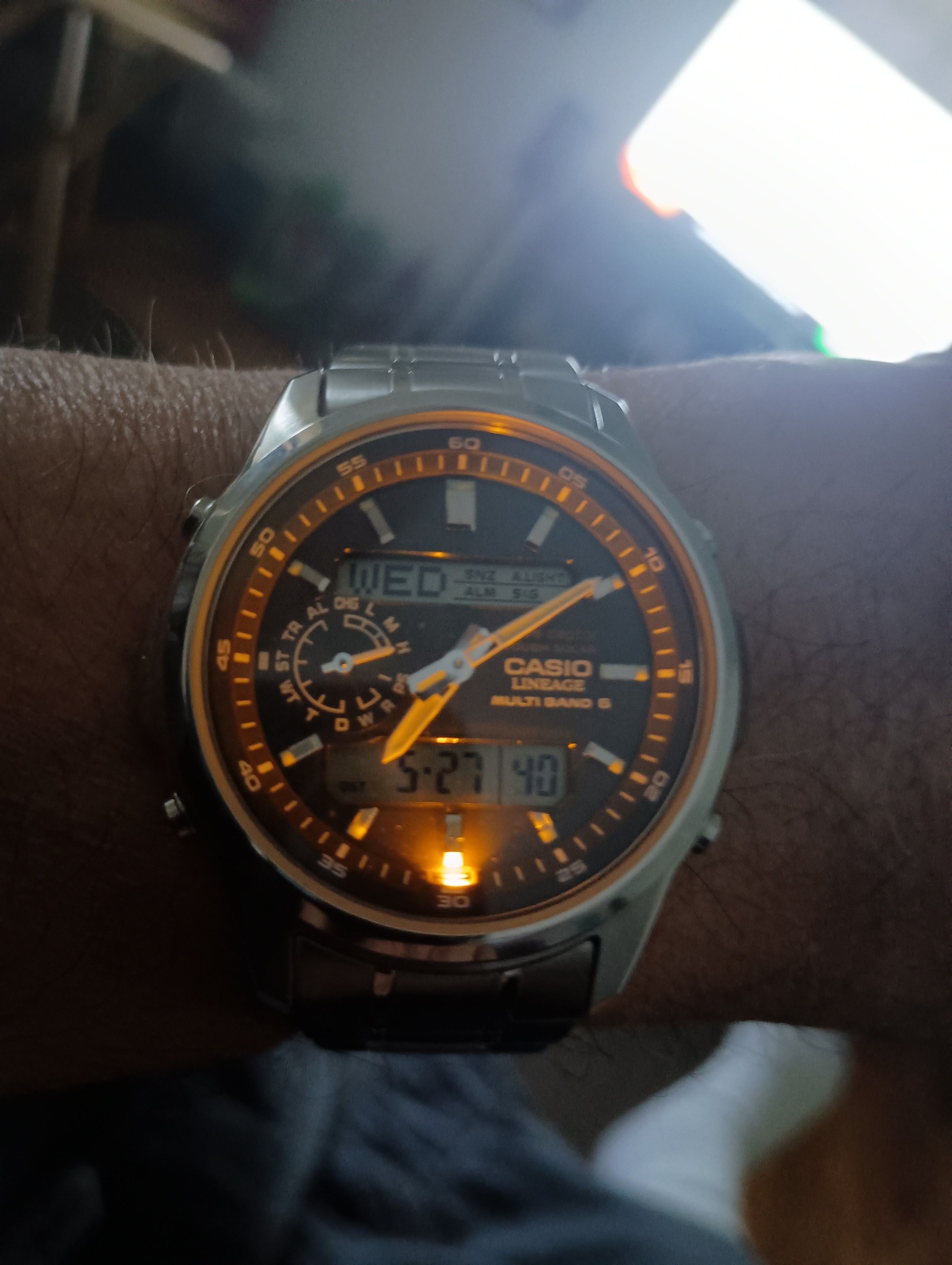 Starting the day with a Casio watch and coffee