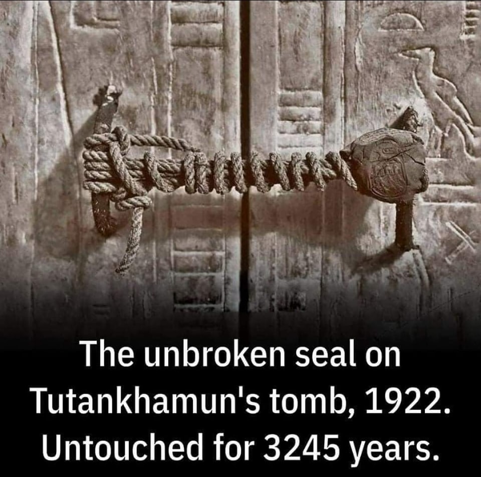 Ancient - This is the rope seal securing the doors of Tutankhamun's ...