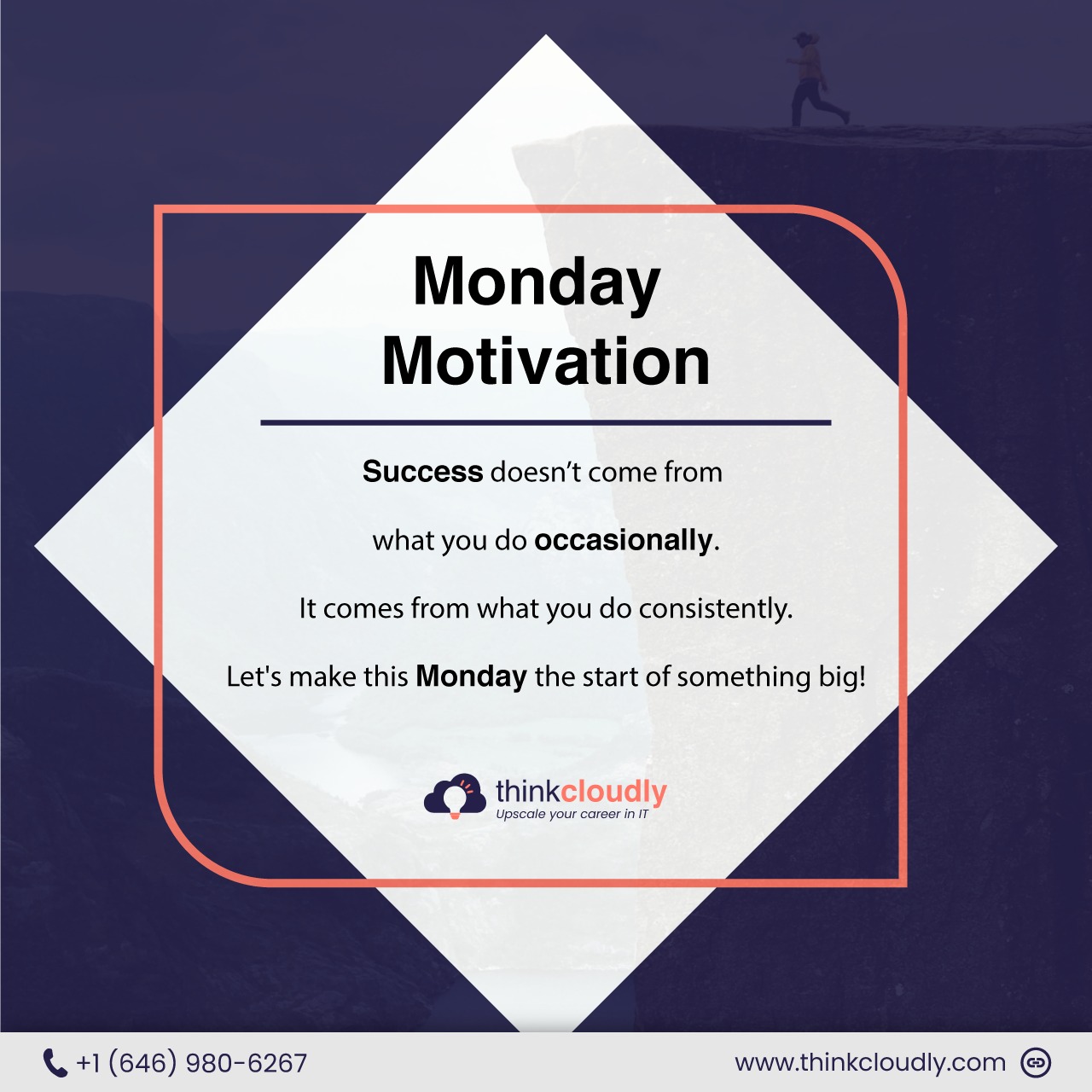 Thinkcloudly - Monday Motivation Success isn’t built in a day — it’s ...
