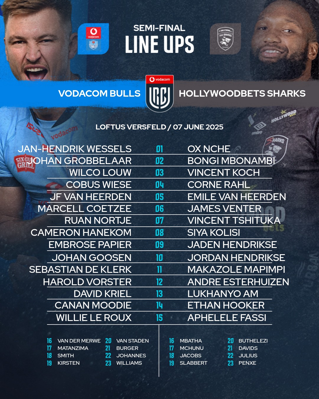 STACKED 🔥 Team... - Vodacom United Rugby Championship - URC | Facebook