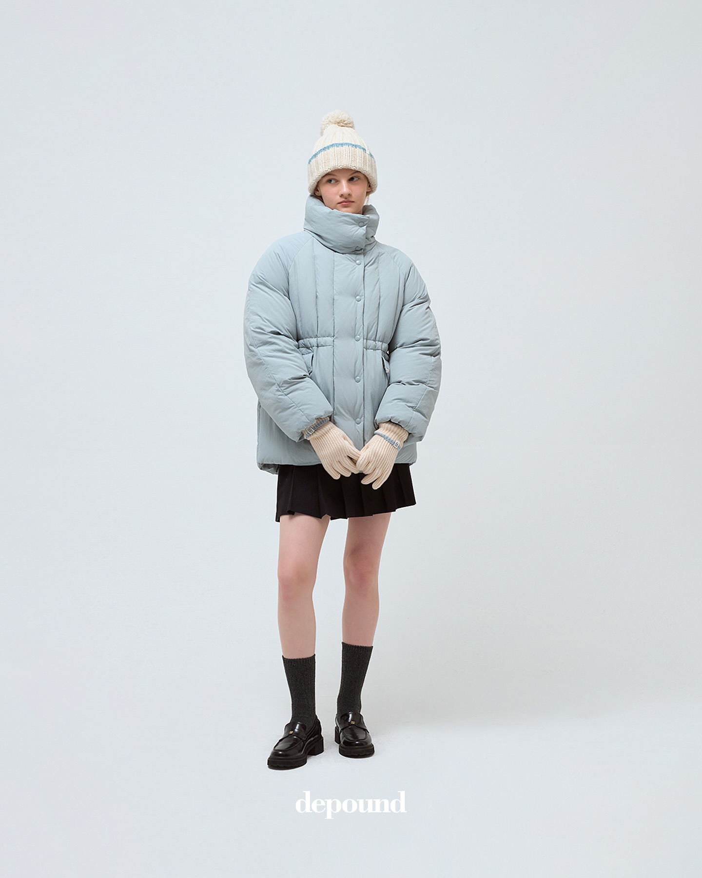 depound 2024 winter collection • stand collar padded jumper 겨울 