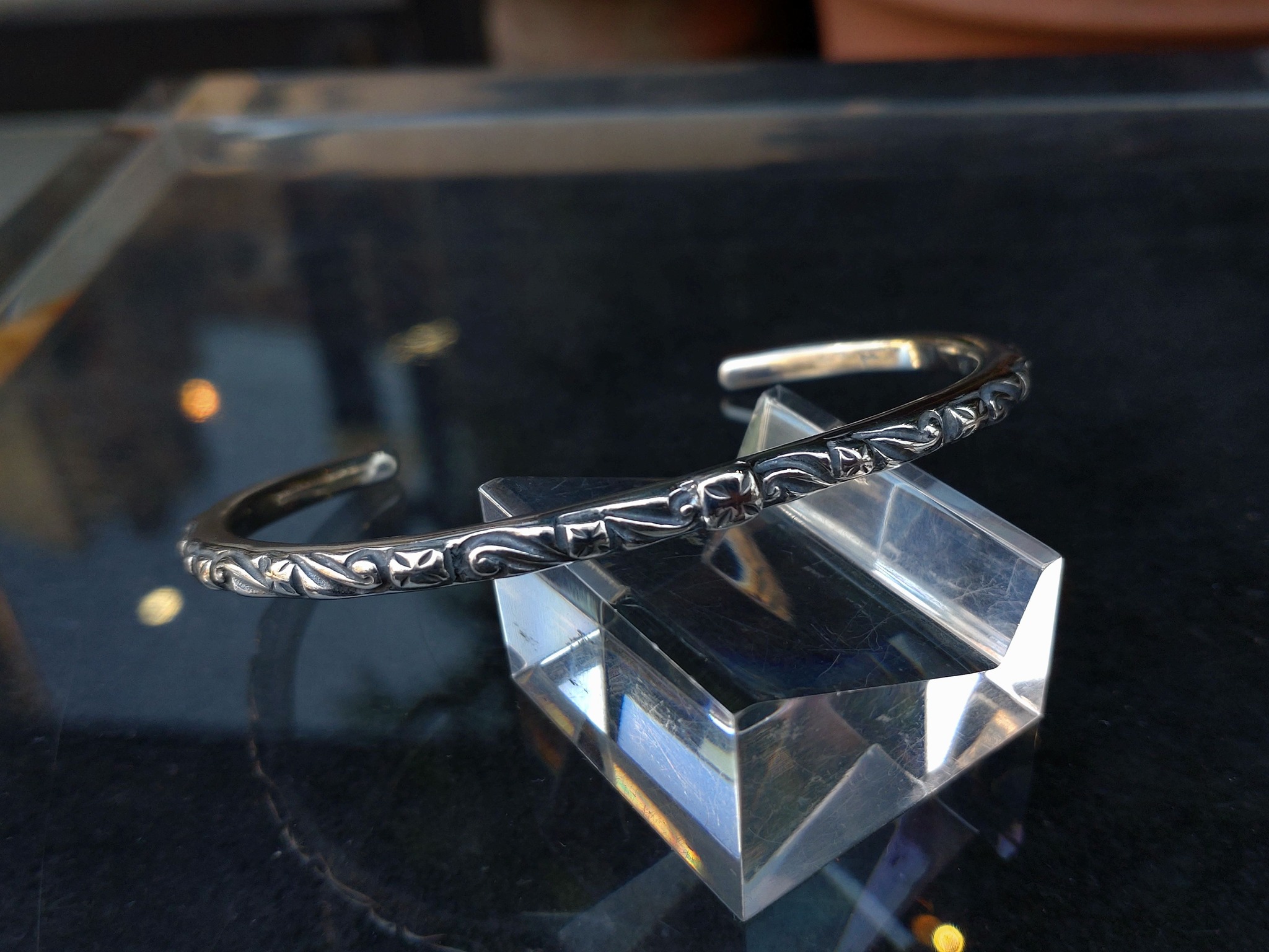 Bill Wall Leather BEAMS ☆BEAMS B-01 Thin Cross Bangle Size - M or 