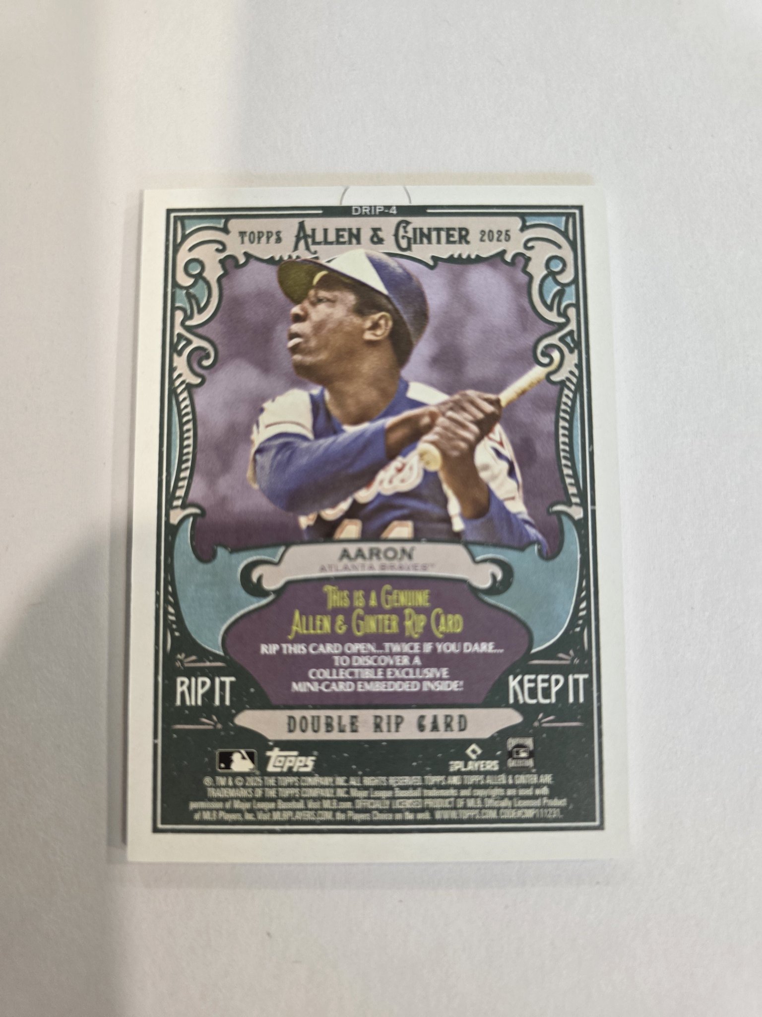 Looking for unripped Allen & Ginter double rip cards for trade