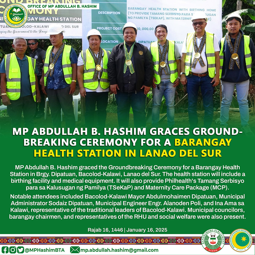 𝗠𝗣 𝗔𝗕𝗗𝗨𝗟𝗟𝗔𝗛 𝗕. 𝗛𝗔𝗦𝗛𝗜𝗠,... - Office of MP Abdullah B. Hashim | Facebook