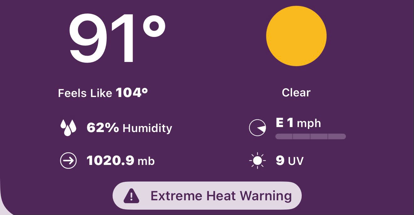 TEMP CHECK: 4th straight 90° day unlocked! Here's how hot it is at