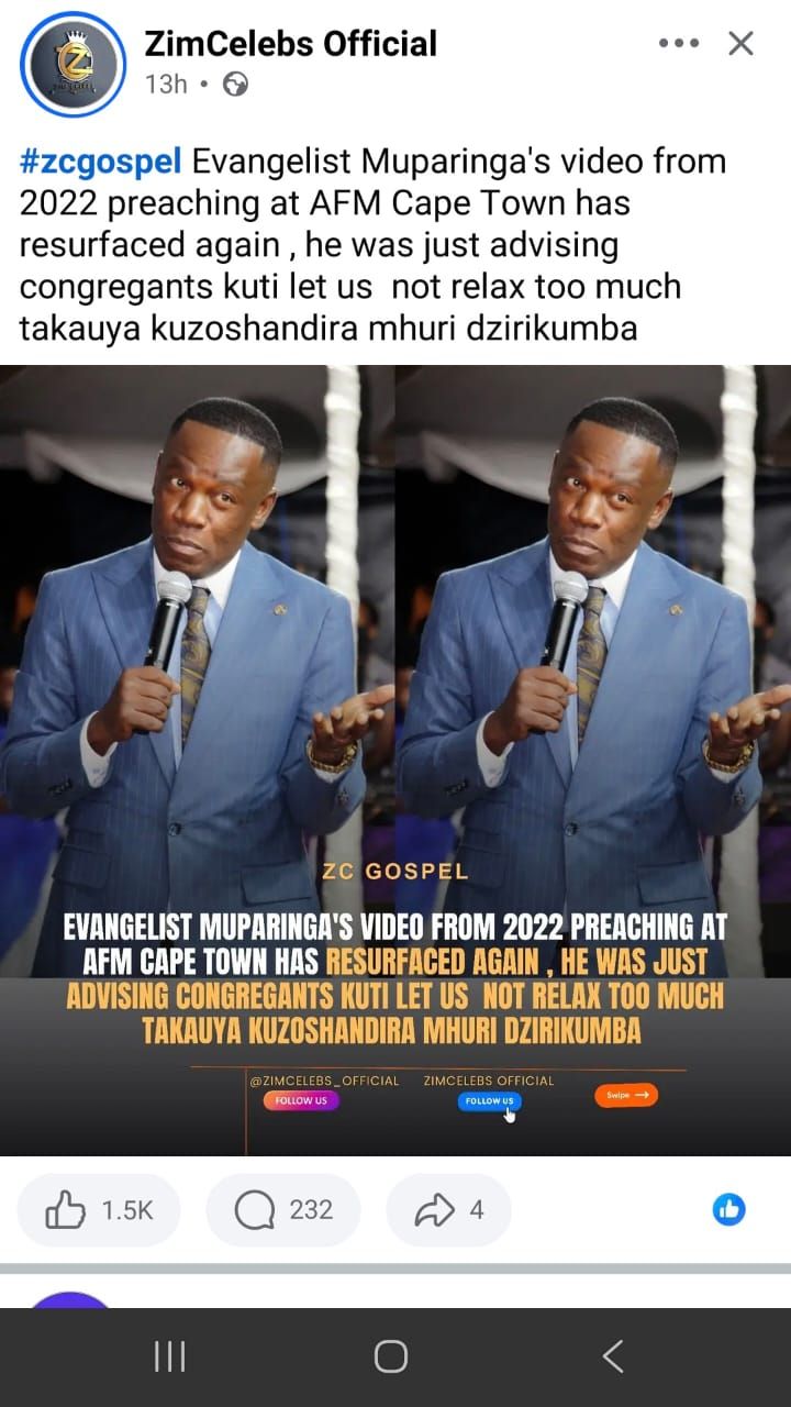 Evangelist Trymore Muparinga evangelistmuparinga