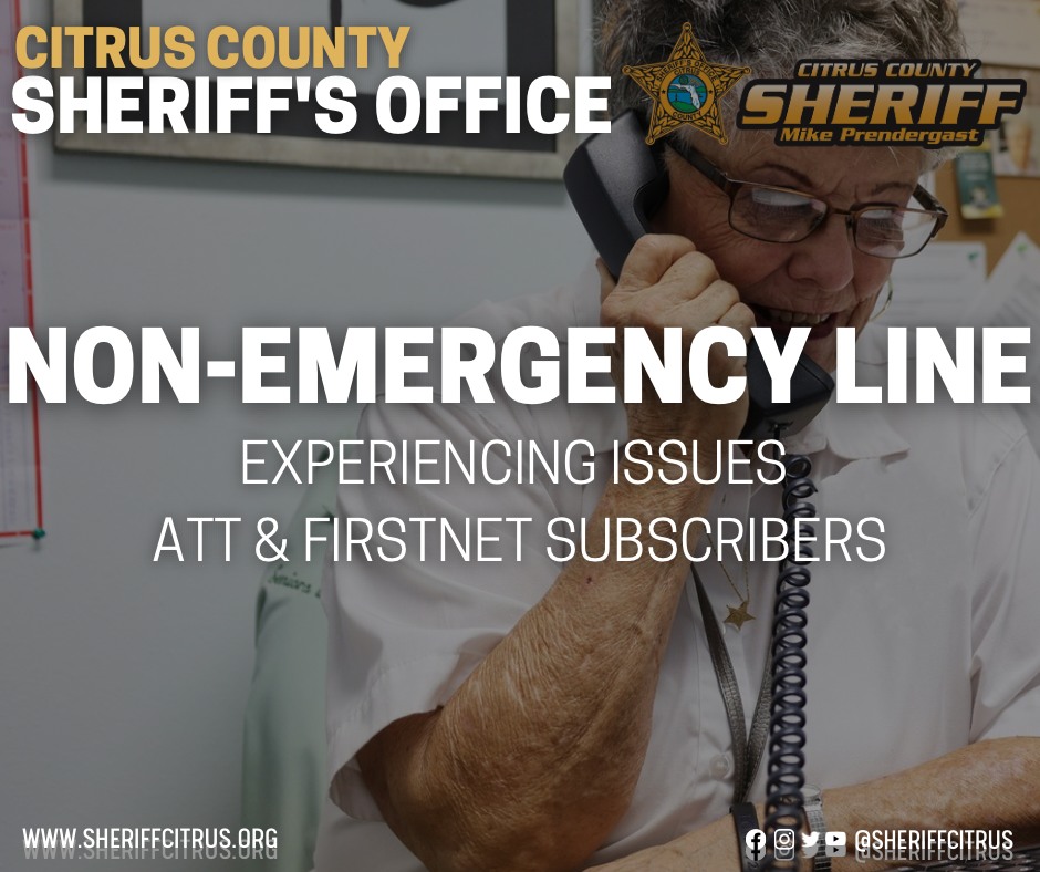 CCSO NON-EMERGENCY LINE... - Citrus County Sheriff's Office | Facebook