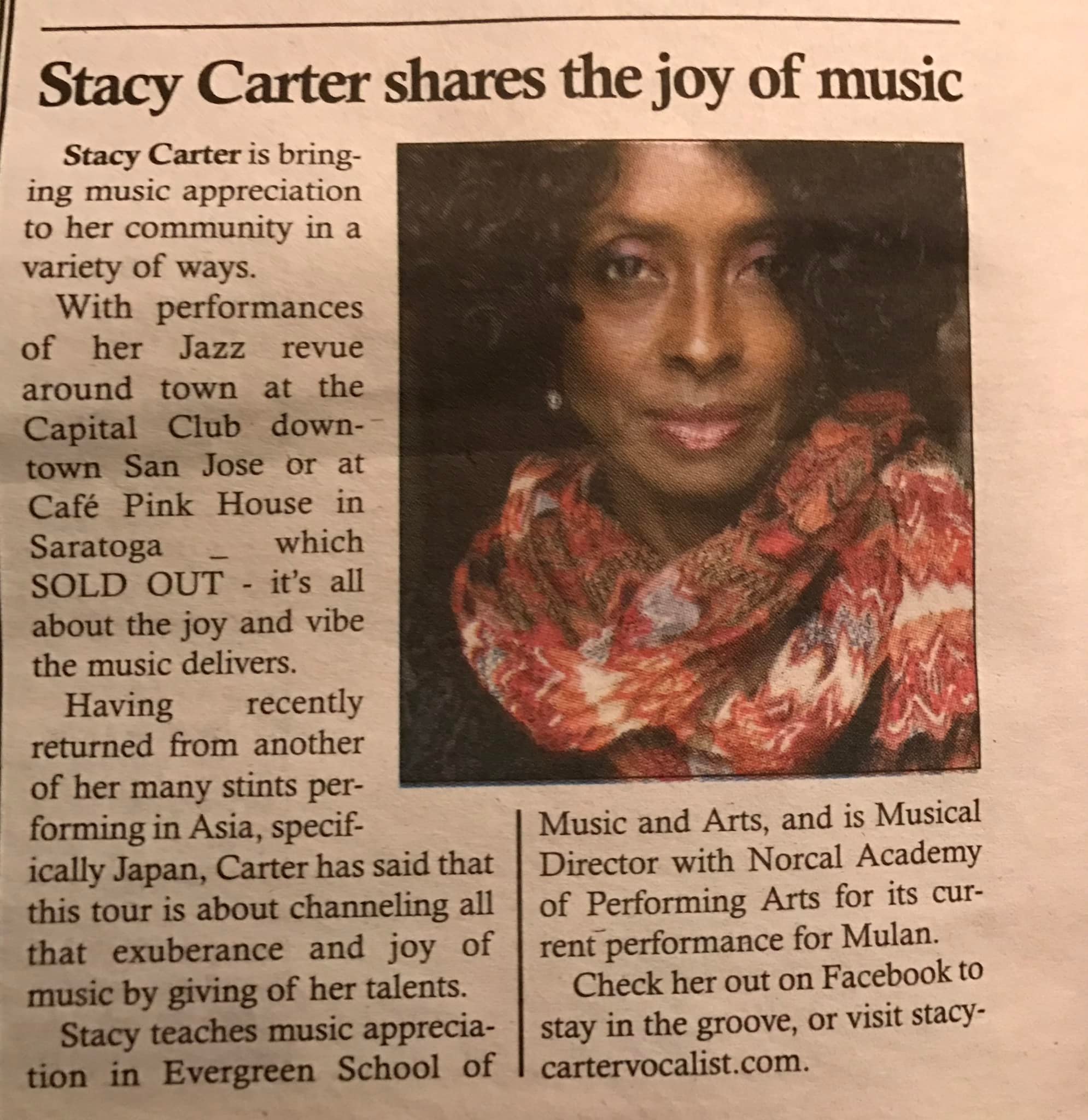Stacy Carter Vocalist