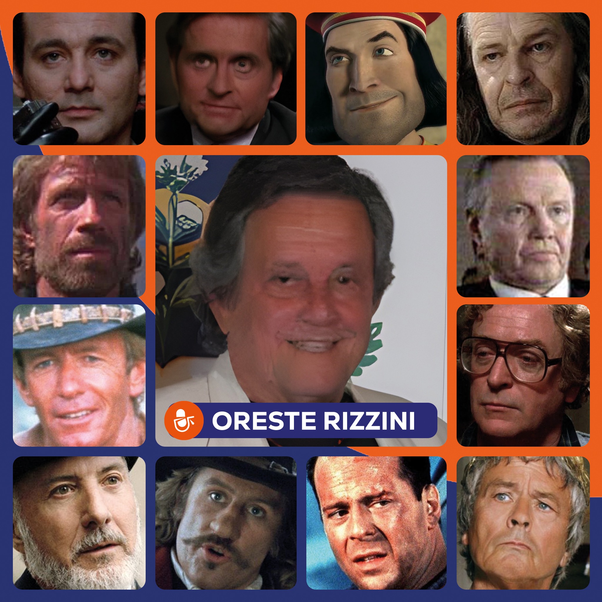 Roba - Ecco le 12 sfumature di Oreste Rizzini, in alto i 4 personaggi ...