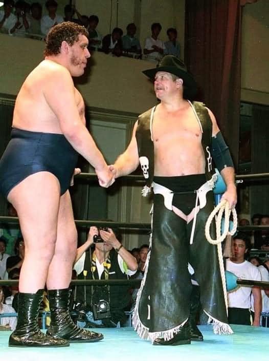 André the Giant＆Stan Amazing shot of Andre The Giant & Stan Hansen!